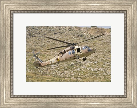 Framed UH-60L Yanshuf helicopter Print
