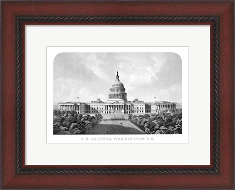 Framed United States Capitol Building Print