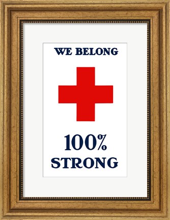 Framed Red Cross - We Belong Print