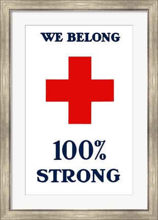 Framed Red Cross - We Belong Print