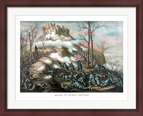 Framed Battle of Lookout Mountain Print