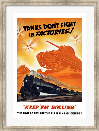 Framed Tanks Don&#39;t fight in Factories! Print