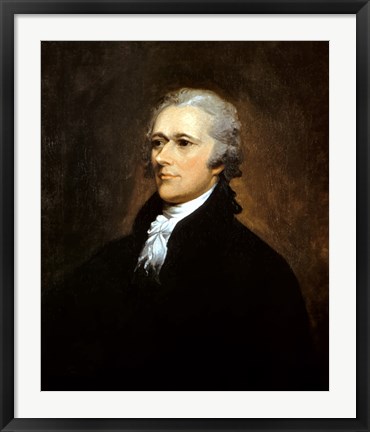 Framed Founding Father Alexander Hamilton Print