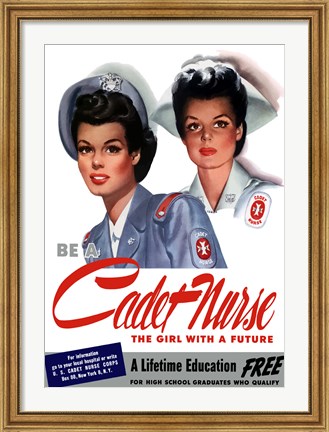 Framed Be a Cadet Nurse Print