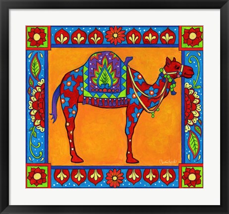 Framed Mosaic Camel Print