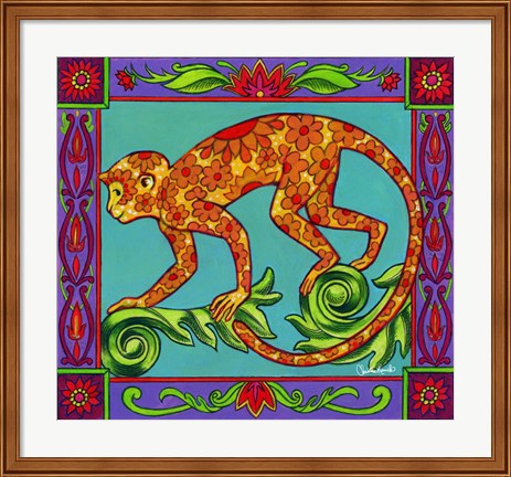 Framed Mosaic Monkey Print