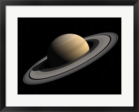 Framed Artist&#39;s concept of Saturn Print
