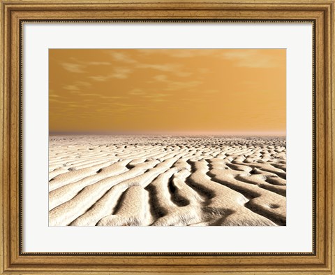 Framed Spring Sunrise Over the Surface of Mars&#39; South Pole Print