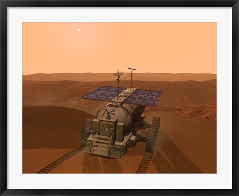 Framed Artist&#39;s Concept of a Martian Rover Print