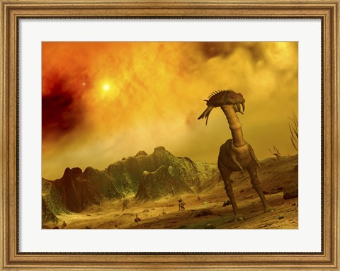 Framed Artist&#39;s Concept of an Alien Planet Print