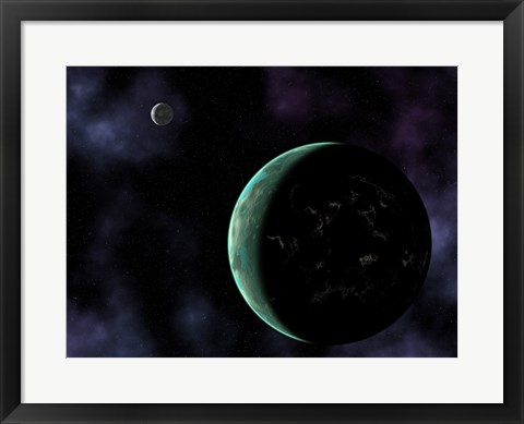 Framed Artist&#39;s Concept of Extraterrestrial Civilization Print