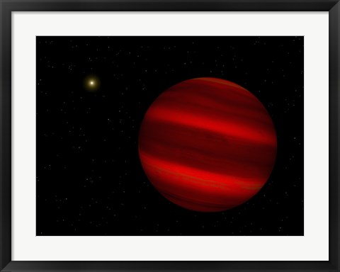 Framed Artist&#39;s Concept of the Brown Dwarf Gliese 229 B Print