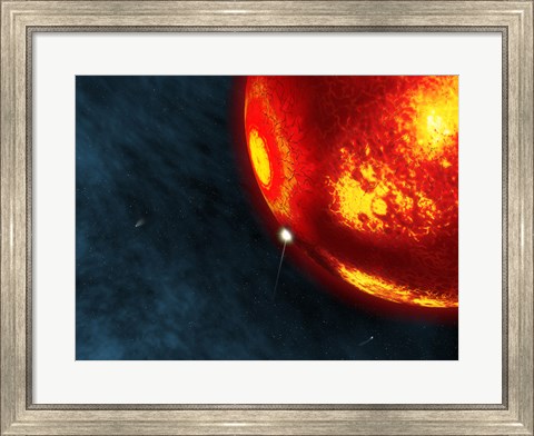 Framed Artist&#39;s Concept of an Early Earth Impact Print