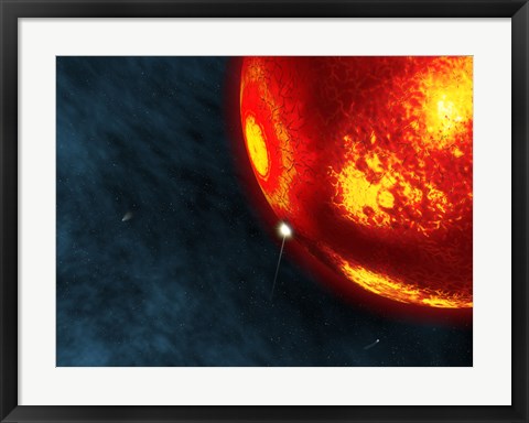 Framed Artist&#39;s Concept of an Early Earth Impact Print