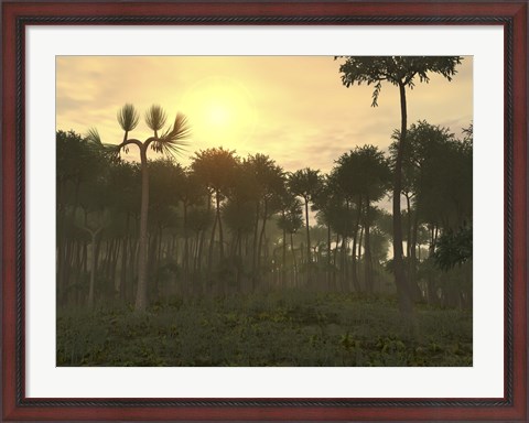 Framed Carboniferous forest of Midwestern North America Print