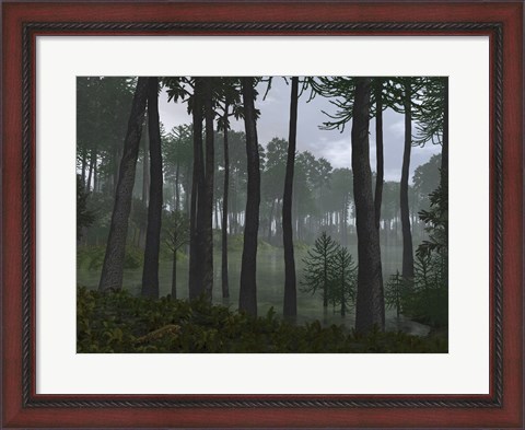 Framed Forest of Cordaites and Araucaria Print