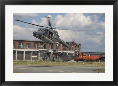 Framed Sea Lynx and Sea King Helicopters of the German Navy Print