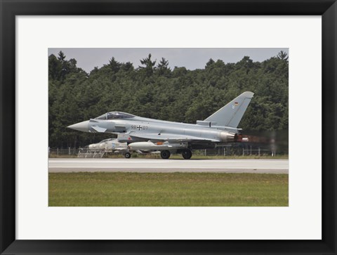 Framed Eurofighter Typhoon of the German Air Force Taking Off Print