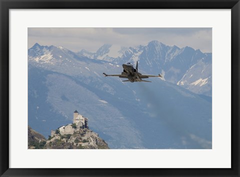 Framed Swiss Air Force F-5E Tigers Above Sion Air Base, Sion, Switzerland Print
