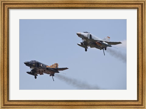 Framed Last Two Operational F-4F Phantom&#39;s of the German Air Force Print