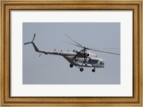 Framed Croatian Mil Mi-17 Helicopter in Flight Over Germany Print