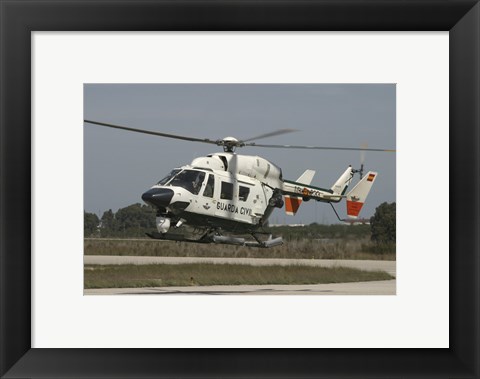 Framed BK117 utility Helicopter of the Spanish Civil Guard Print