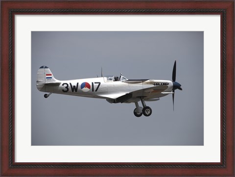 Framed Supermarine Spitfire of the Dutch Historic Flight Team Print