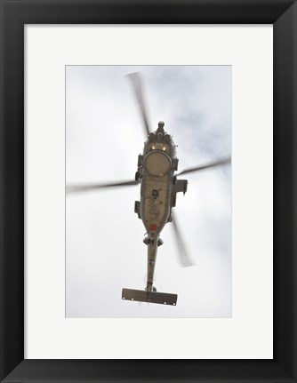 Framed US Navy MH-60R Seahawk in Flight Over Coroando, California Print