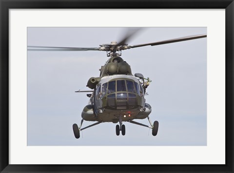 Framed Czech Air Force Mi-171 Hip Helicopter Print