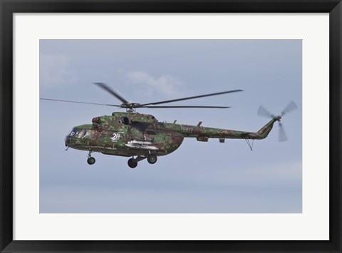 Framed Slovakian Mi-17 with Digital Camouflage Print