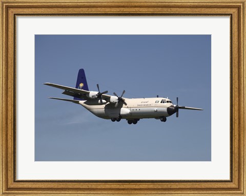 Framed C-130/L-100 Hercules of the Royal Saudi Air Force Print