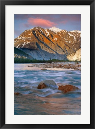 Framed Canada, British Columbia, Alsek River Valley (vertical) Print