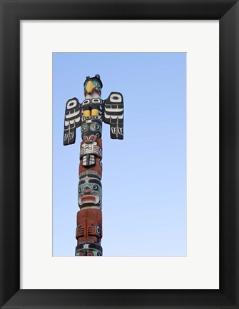 Framed Totem Pole, Royal BC Museum, Victoria British Columbia Print