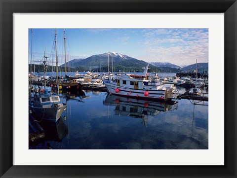Framed Fishing Boats, Prince Rupert, British Columbia, Canada Print