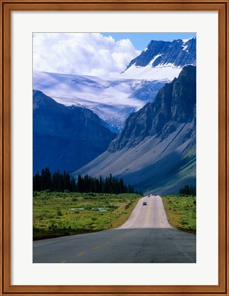 Framed Road into the Mountains of Banff National Park, Alberta, Canada Print