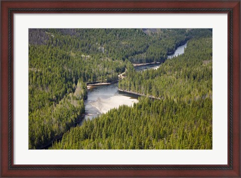 Framed Clearwater River and Valley, Wells Gray, British Columbia Print