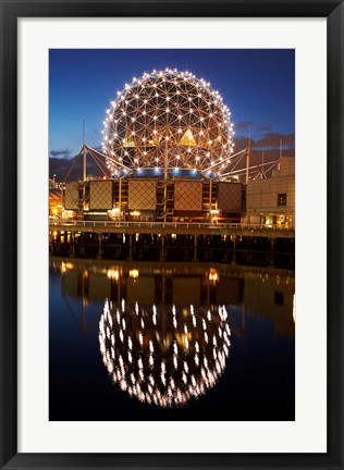 Framed Science World, False Creek, Vancouver, British Columbia Print