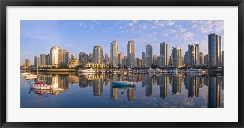 Framed City Skyline, False Creek, Vancouver, British Columbia Print
