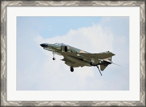 Framed F-4 Phantom in Flight over Houston, Texas Print