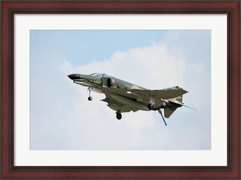 Framed F-4 Phantom in Flight over Houston, Texas Print