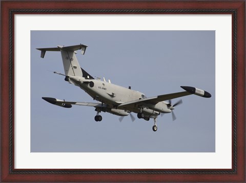 Framed US Army RC-12X Guardrail SIGINT Aircraft Print