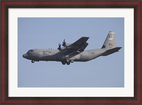 Framed C-130J Super Hercules of the 86th Airlift Wing Print