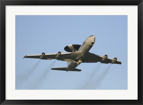 Framed E-3 Sentry taking off from the NATO AWACS base, Germany Print
