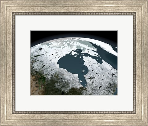 Framed Hudson Bay Sea Ice on November 14, 2005 Print