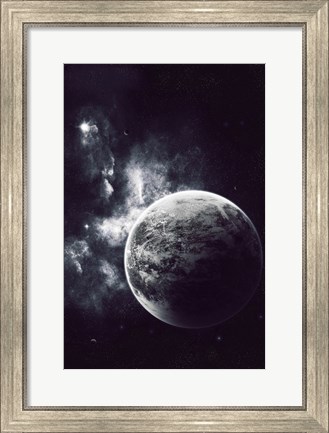 Framed Artist&#39;s Concept of a Windy Planet with a Thick Atmosphere Print