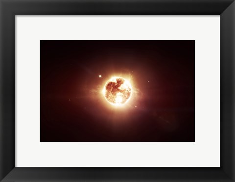 Framed Dying Star which will soon give New Beginning to a Black Hole Print