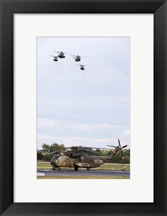 Framed German Army CH-53G helicopters, Germany Print