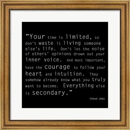 Framed Time Quote Print