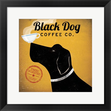 Framed Black Dog Coffee Co. Print