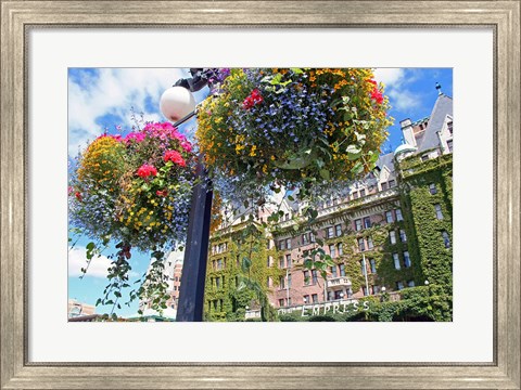 Framed Flowers, Empress Hotel, Victoria, British Columbia Print